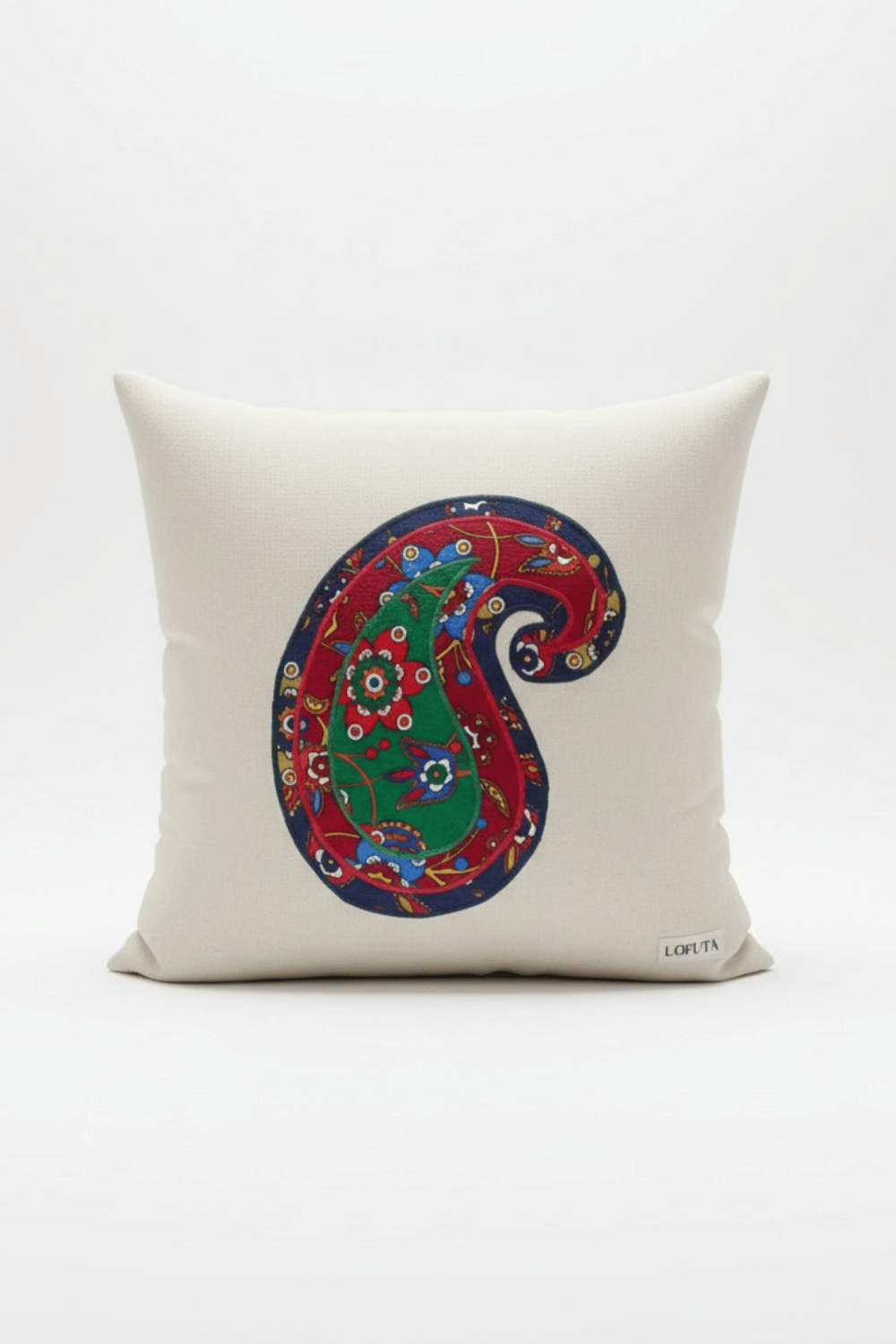 Buta Nakışlı Kırlent Kılıfı-sınırlı Üretim - 1