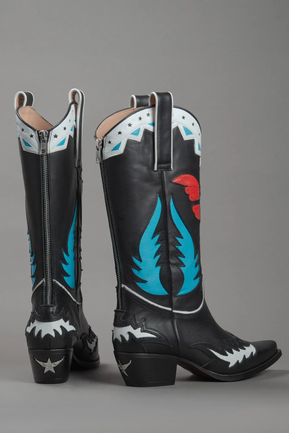 Loie-Angel Multi Color Kovboy Çizme-Çizme-2-Milagron.com