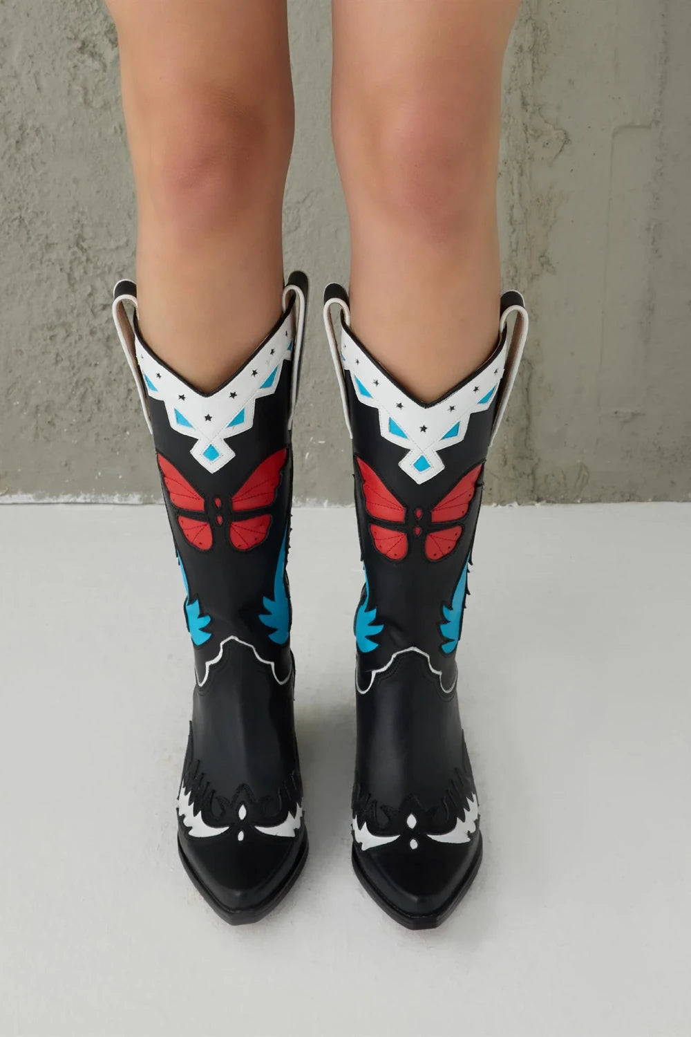 Loie-Angel Multi Color Kovboy Çizme-Çizme-3-Milagron.com