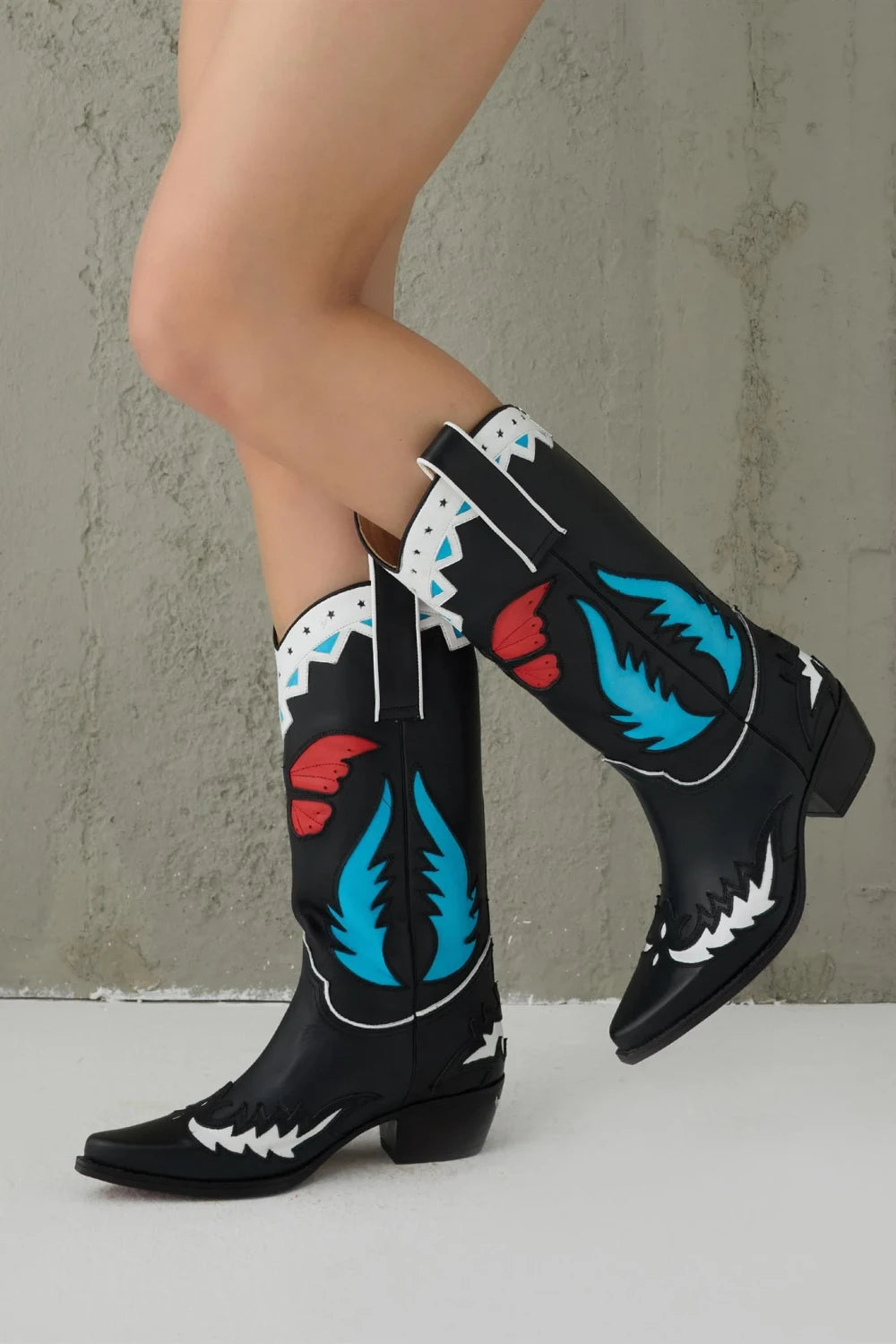 Loie-Angel Multi Color Kovboy Çizme-Çizme-6-Milagron.com