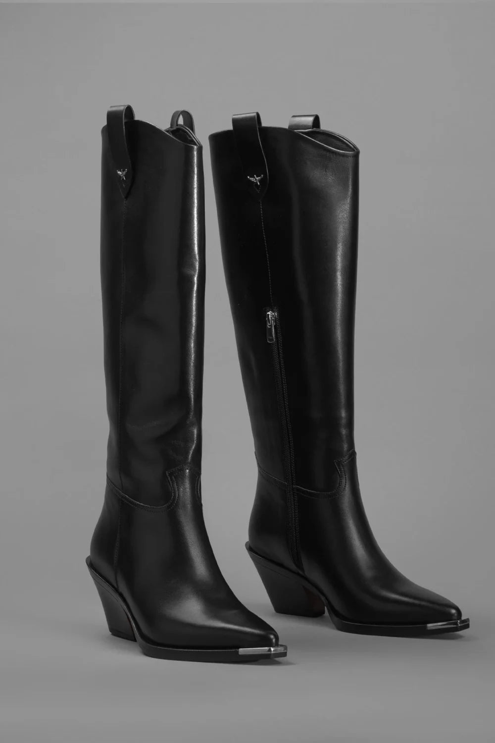 Loie-Cameron Siyah Deri Çizme-Çizme-5-Milagron.com