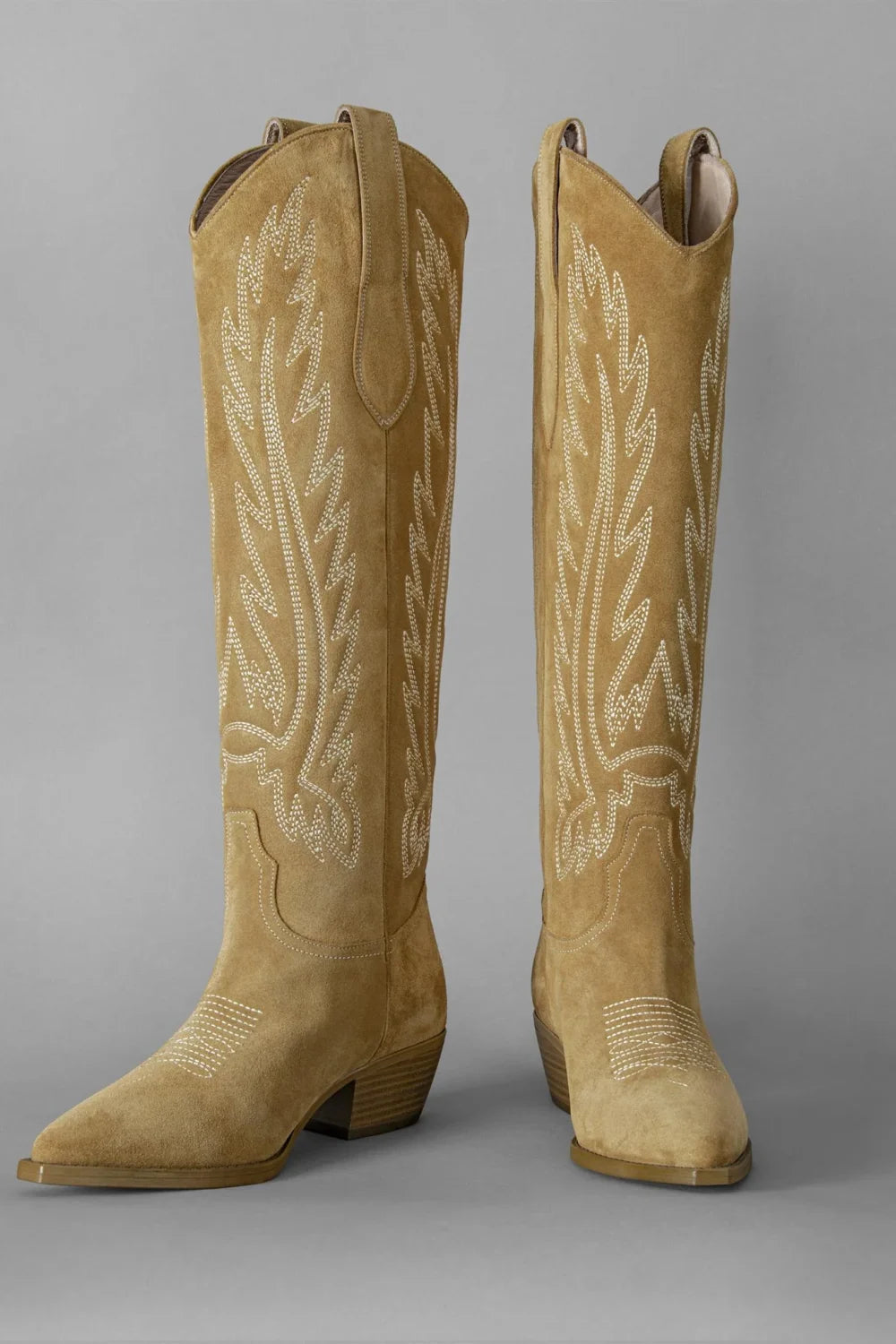 Loie-Elenora Camel Süet Çizme-Çizme-4-Milagron.com