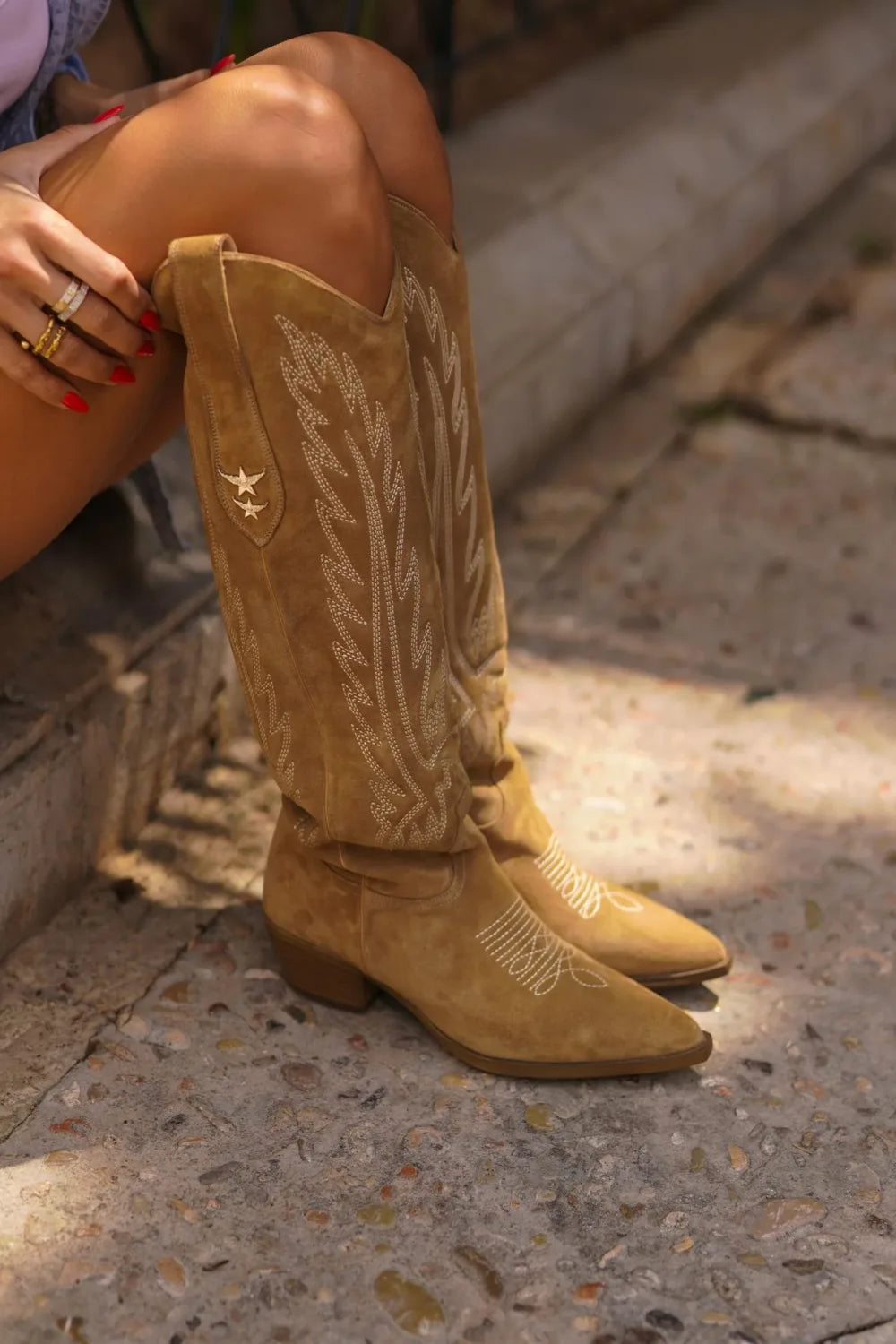 Loie-Elenora Camel Süet Çizme-Çizme-6-Milagron.com