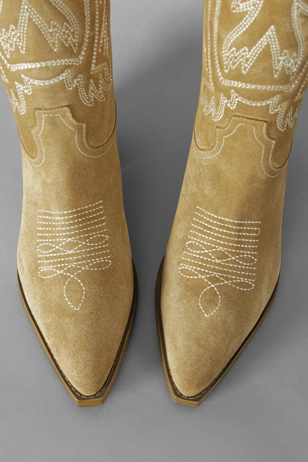 Loie-Elenora Camel Süet Çizme-Çizme-7-Milagron.com