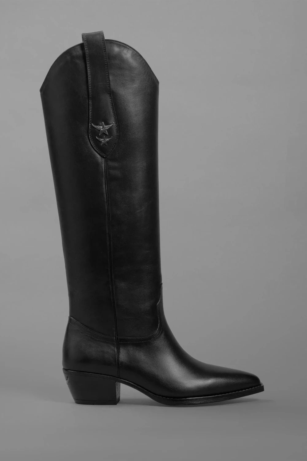 Loie-Elenora Siyah Deri Çizme-Çizme-1-Milagron.com