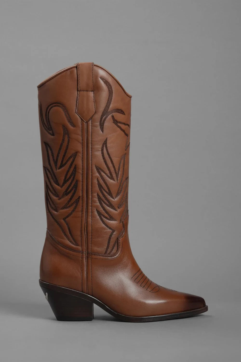 Loie-New Western Kahverengi Çizme-Çizme-1-Milagron.com