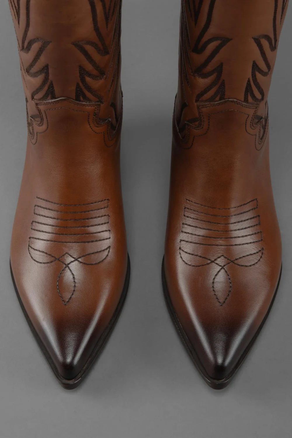 Loie-New Western Kahverengi Çizme-Çizme-5-Milagron.com