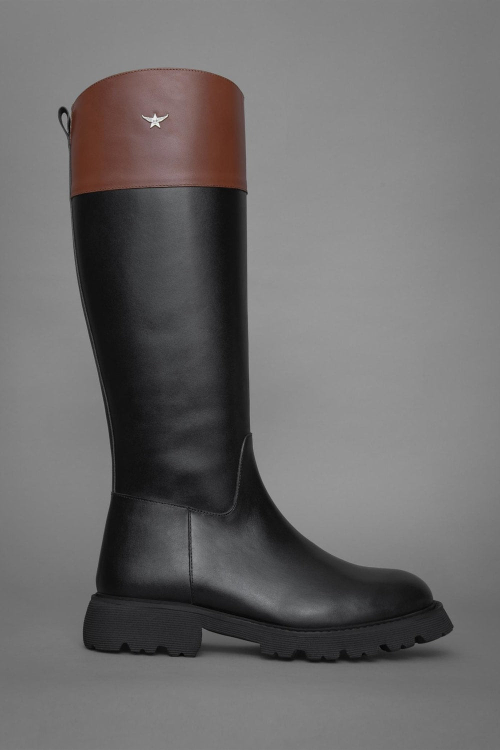 Loie-Pony Siyah Deri Çizme-Çizme-1-Milagron.com