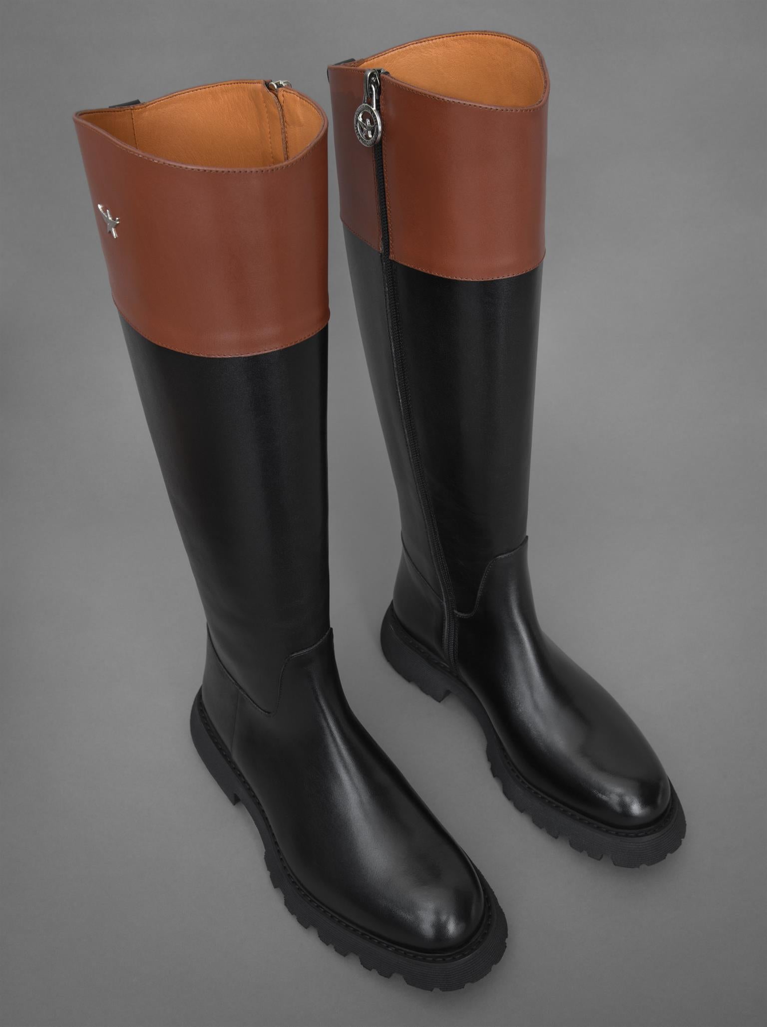 Loie-Pony Siyah Deri Çizme-Çizme-6-Milagron.com