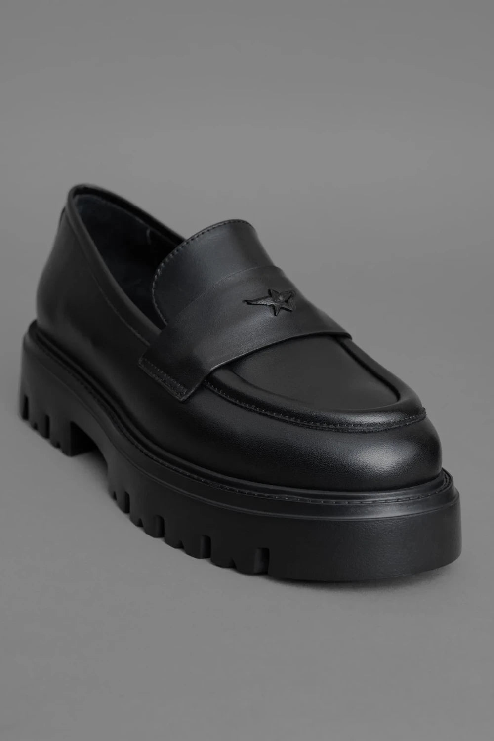 Loie-Sandero Siyah Deri Ayakkabı-Loafer-2-Milagron.com
