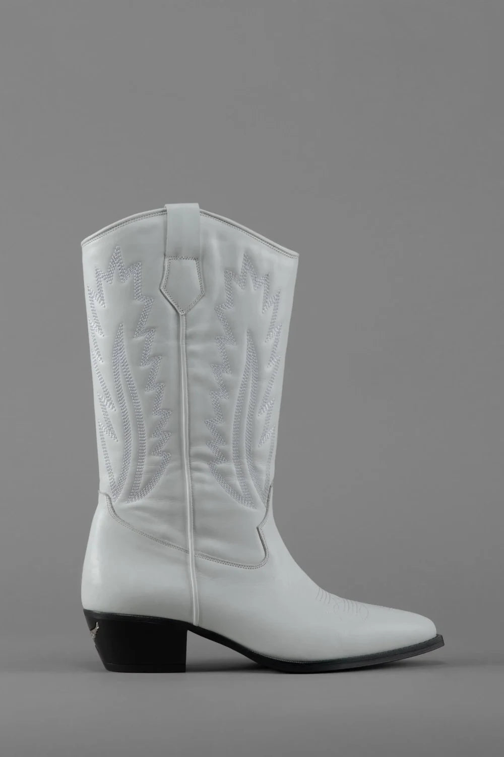 Loie-West Mas Beyaz Deri Çizme-Çizme-1-Milagron.com