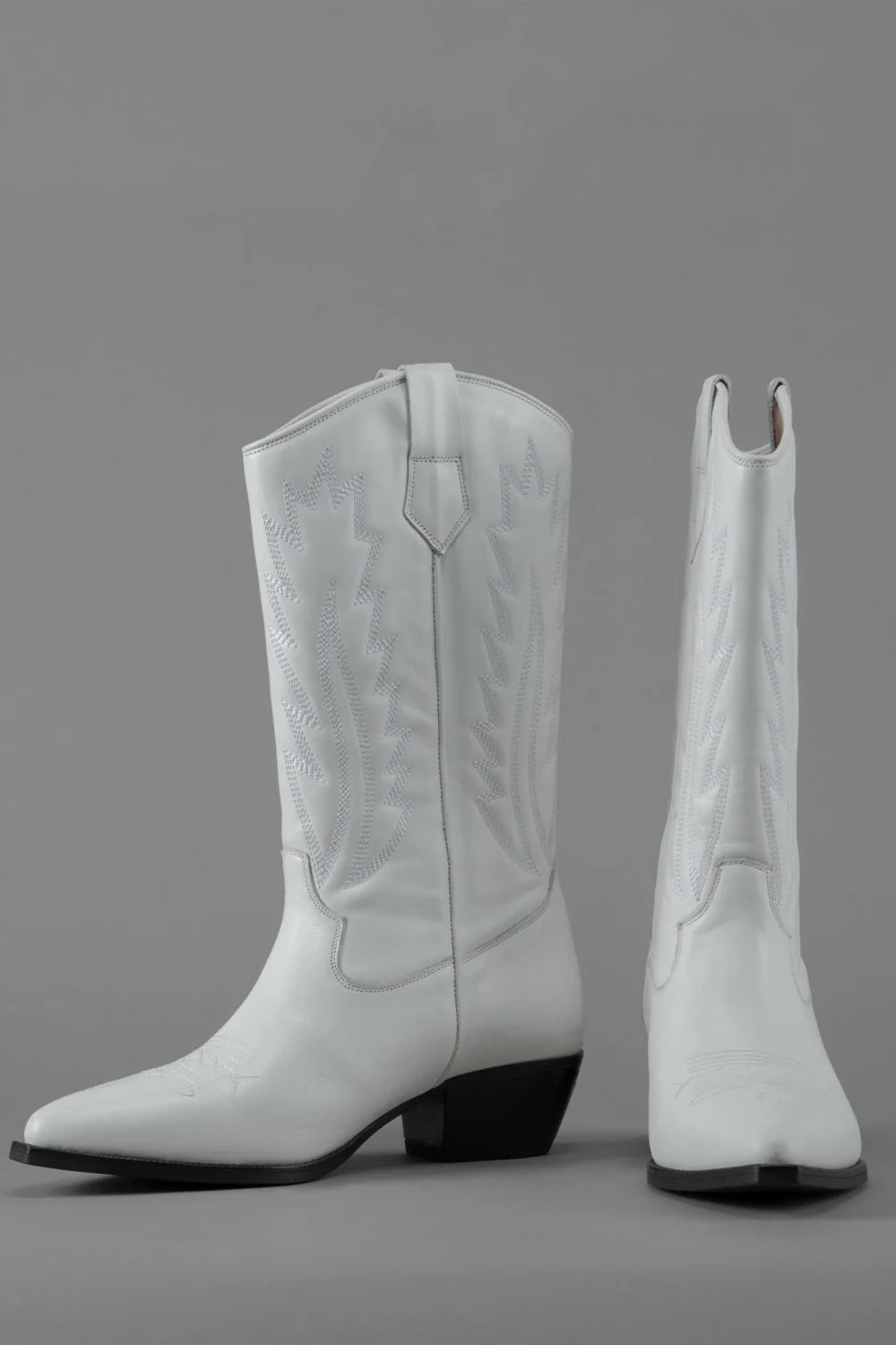 Loie-West Mas Beyaz Deri Çizme-Çizme-2-Milagron.com
