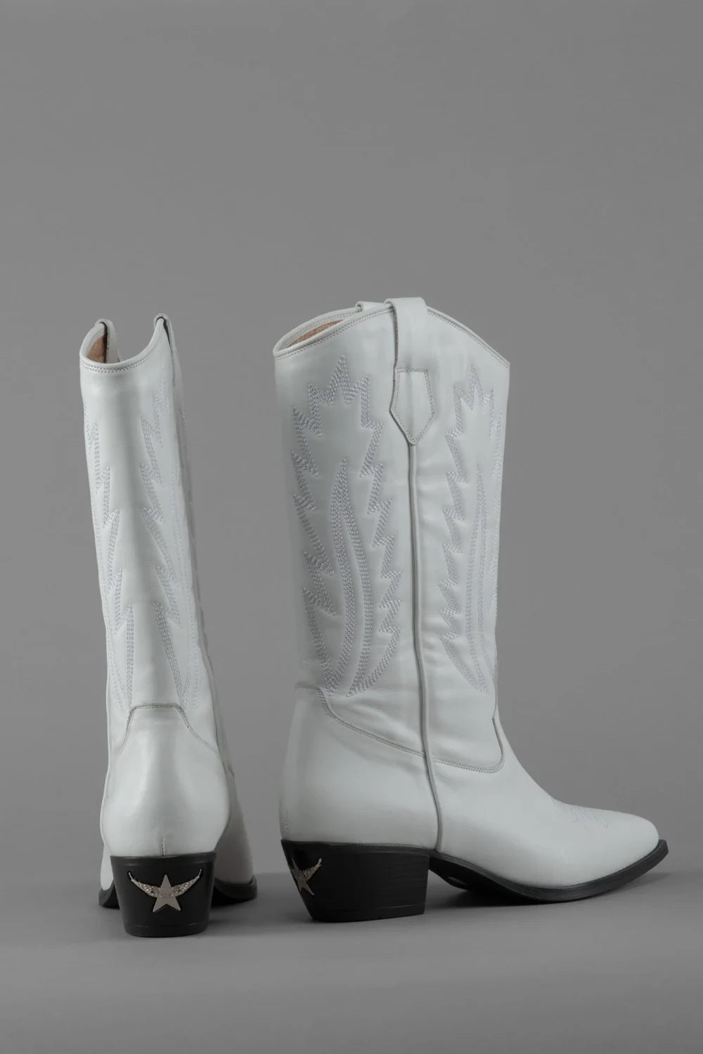 Loie-West Mas Beyaz Deri Çizme-Çizme-3-Milagron.com