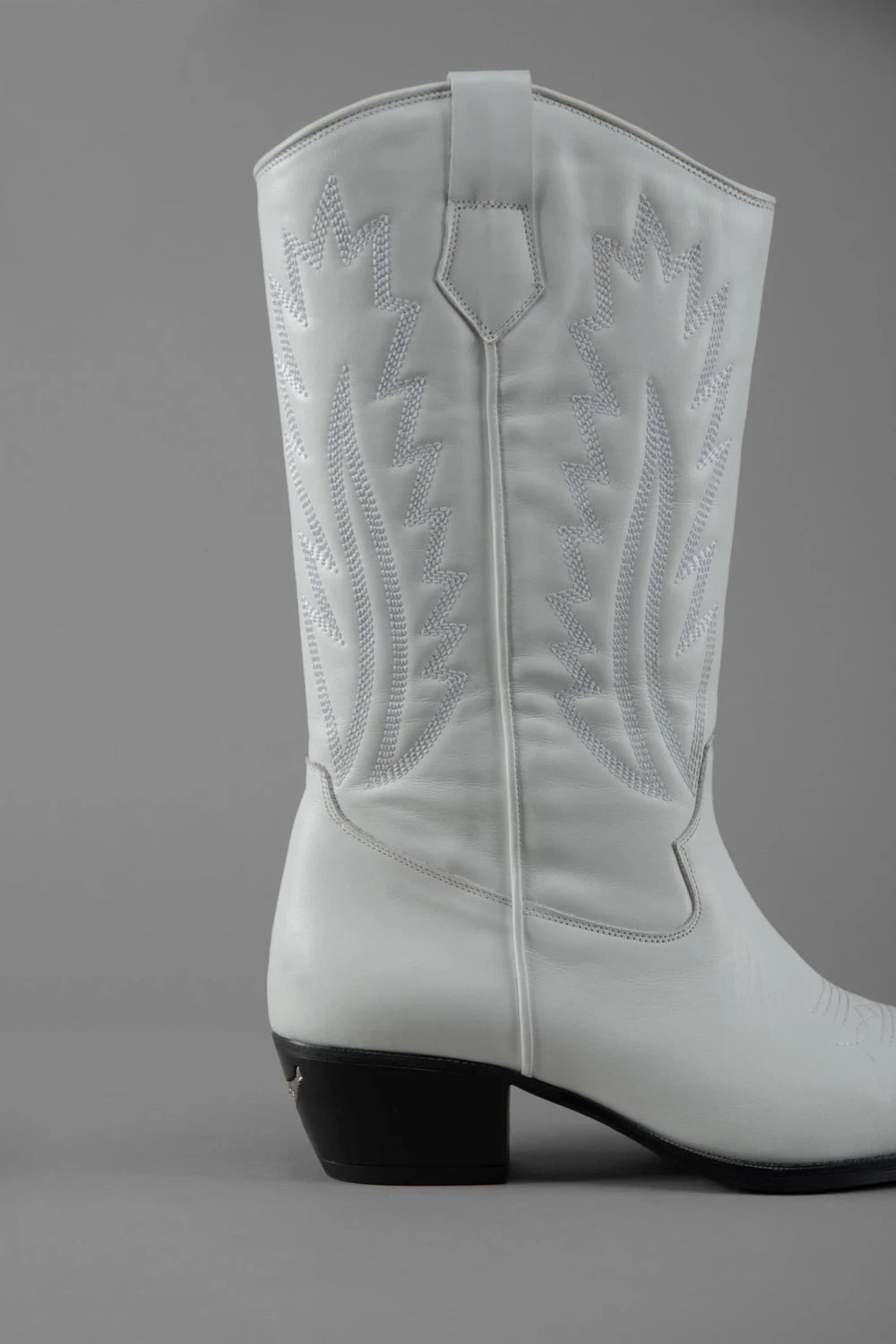 Loie-West Mas Beyaz Deri Çizme-Çizme-4-Milagron.com