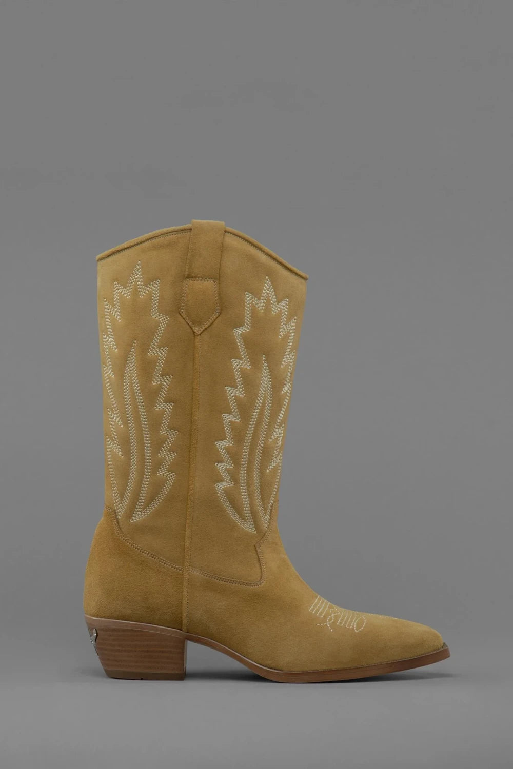 Loie-West Mas Camel Süet Çizme-Çizme-1-Milagron.com