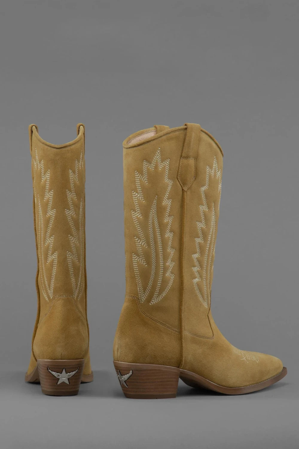 Loie-West Mas Camel Süet Çizme-Çizme-2-Milagron.com