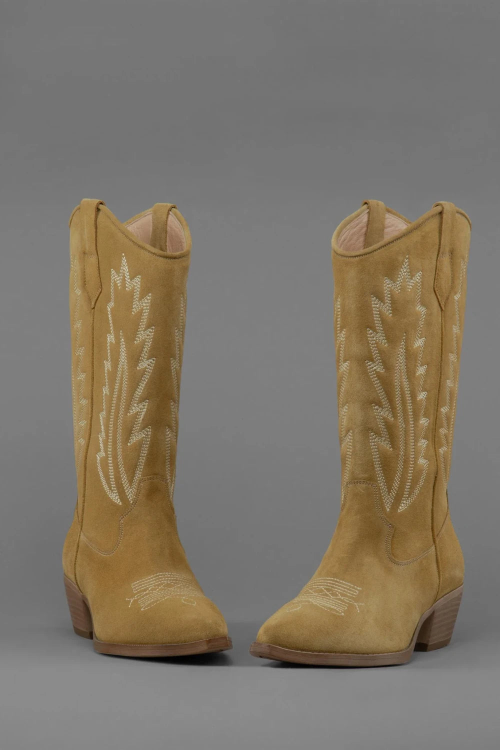 Loie-West Mas Camel Süet Çizme-Çizme-4-Milagron.com