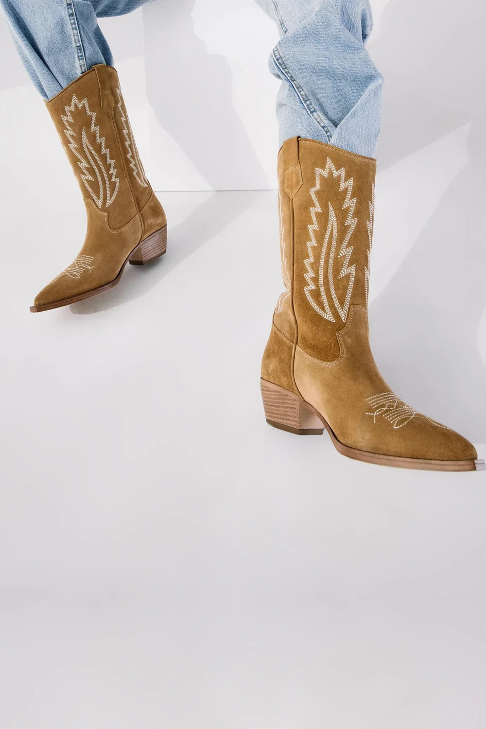 Loie-West Mas Camel Süet Çizme-Çizme-6-Milagron.com