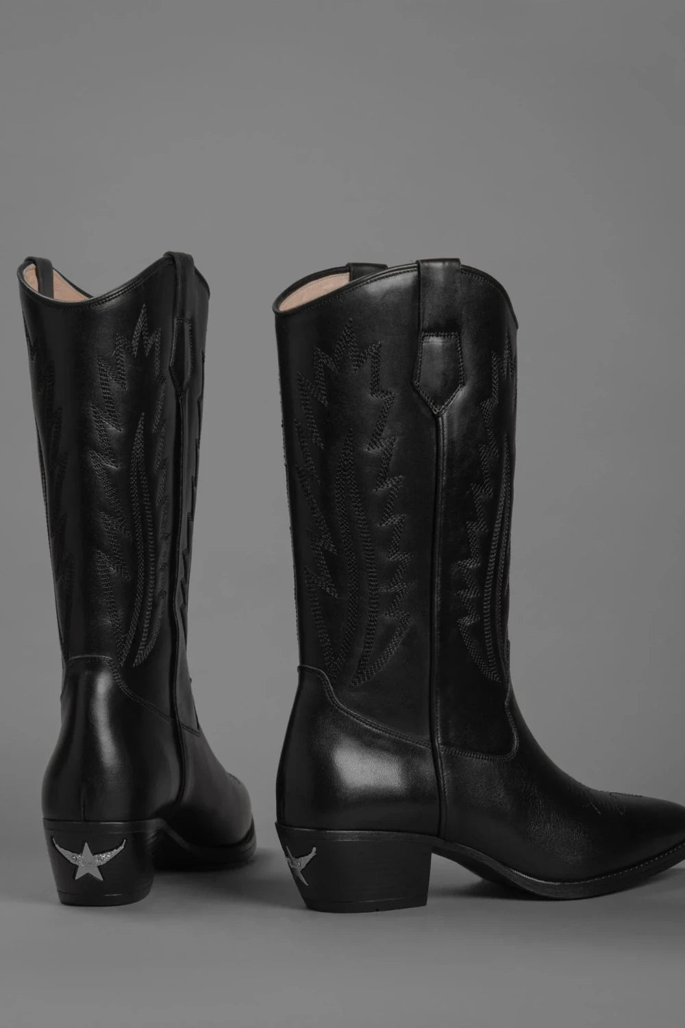 Loie-West Mas Siyah Deri Çizme-Çizme-3-Milagron.com