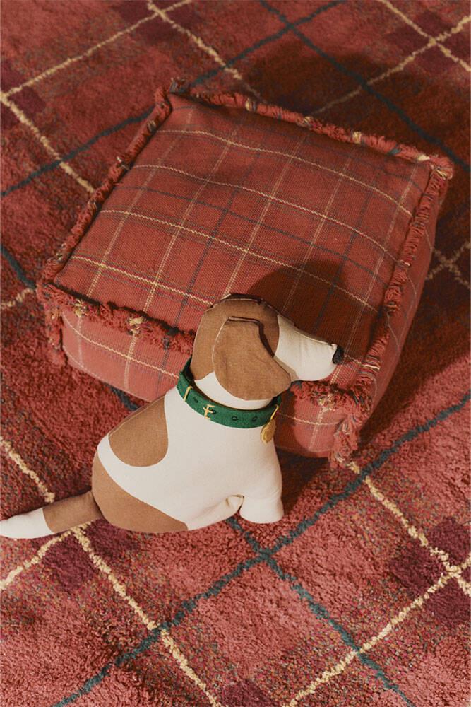 Lorena Canals Çocuk Odası Halısı, Tartan Vintage Red, M