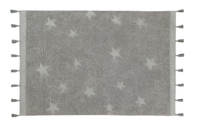 Hippy Stars Gri Çocuk Odası Kilimi - 1