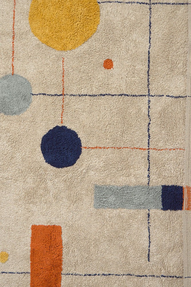 Lorena Canals Geometrik Desenli Yıkanabilir Halı – 140 × 200 Cm