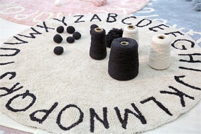 Round Abc Natural-Siyah