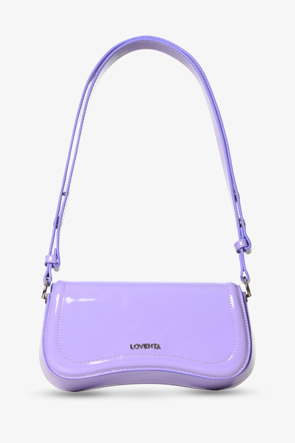 Loventa-Ayarlanabilir Askılı Baget Çanta Lila Hera-Omuz Çantası-1-Milagron.com
