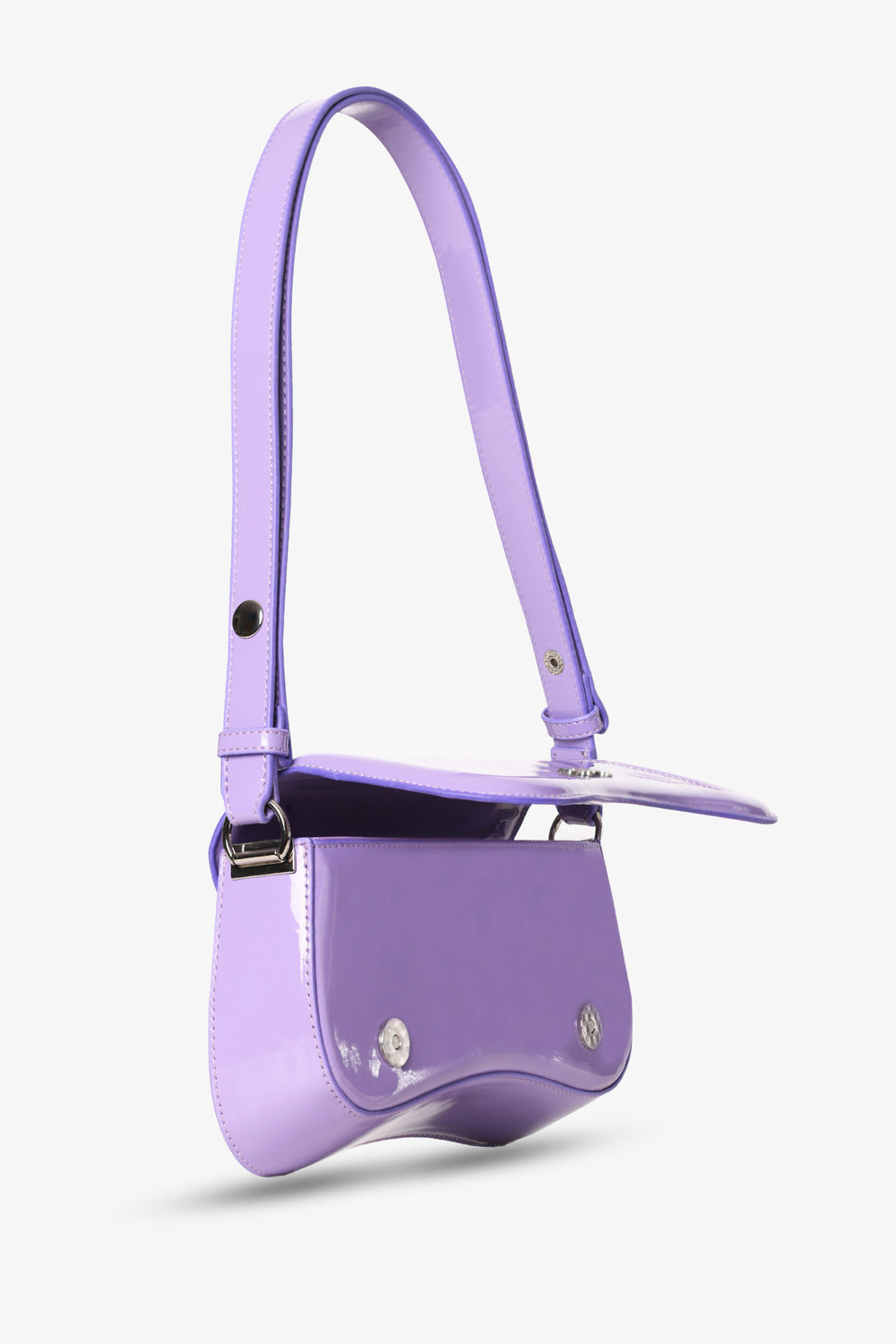 Loventa-Ayarlanabilir Askılı Baget Çanta Lila Hera-Omuz Çantası-5-Milagron.com