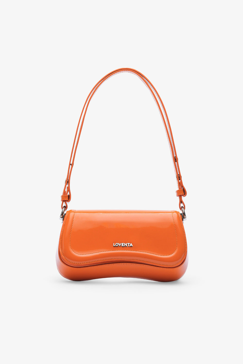 Loventa-Ayarlanabilir Askılı Baget Çanta Turuncu Hera-Omuz Çantası-1-Milagron.com