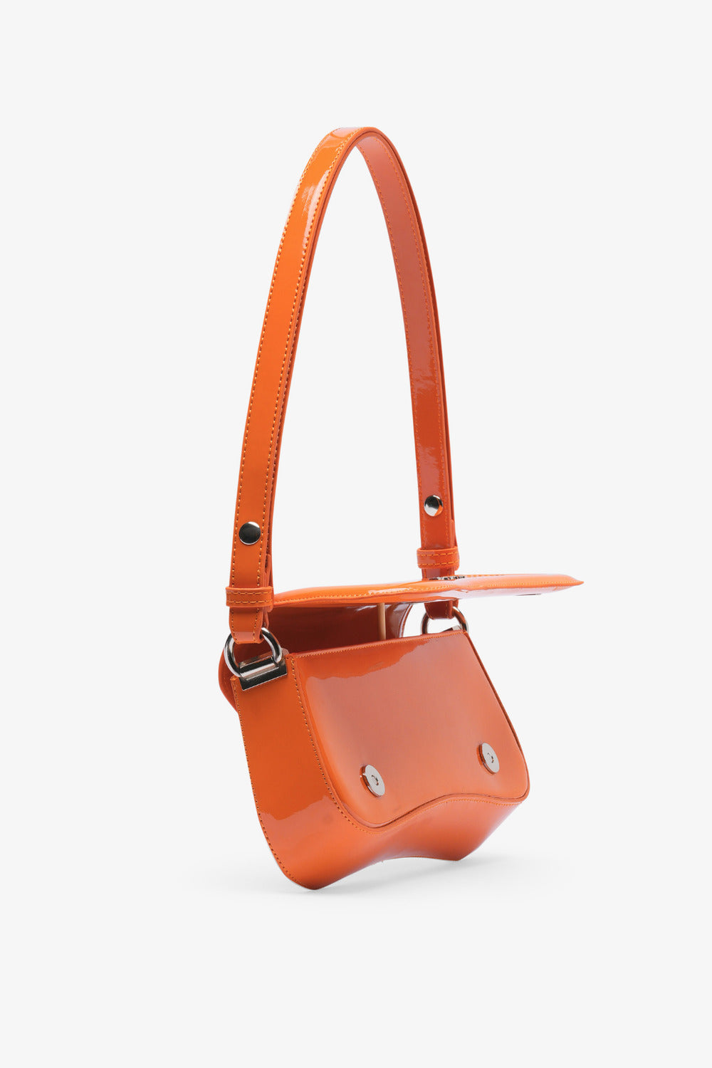 Loventa-Ayarlanabilir Askılı Baget Çanta Turuncu Hera-Omuz Çantası-4-Milagron.com
