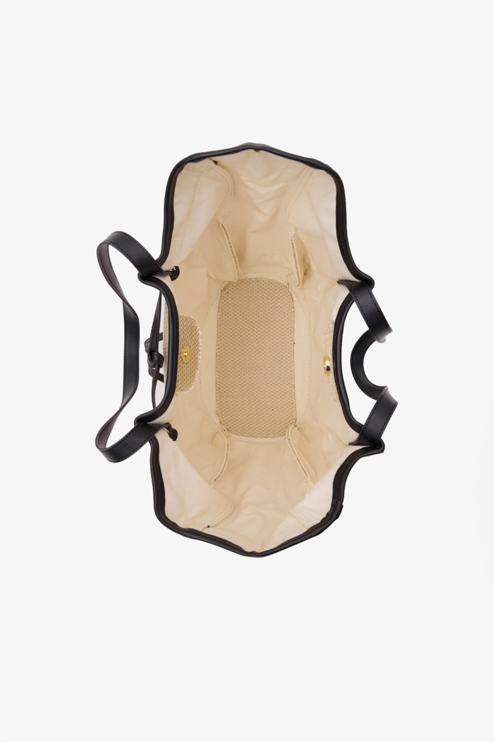 Loventa-Large Tote Bag Bej & Siyah Niesha Allure-Omuz Çantası-7-Milagron.com