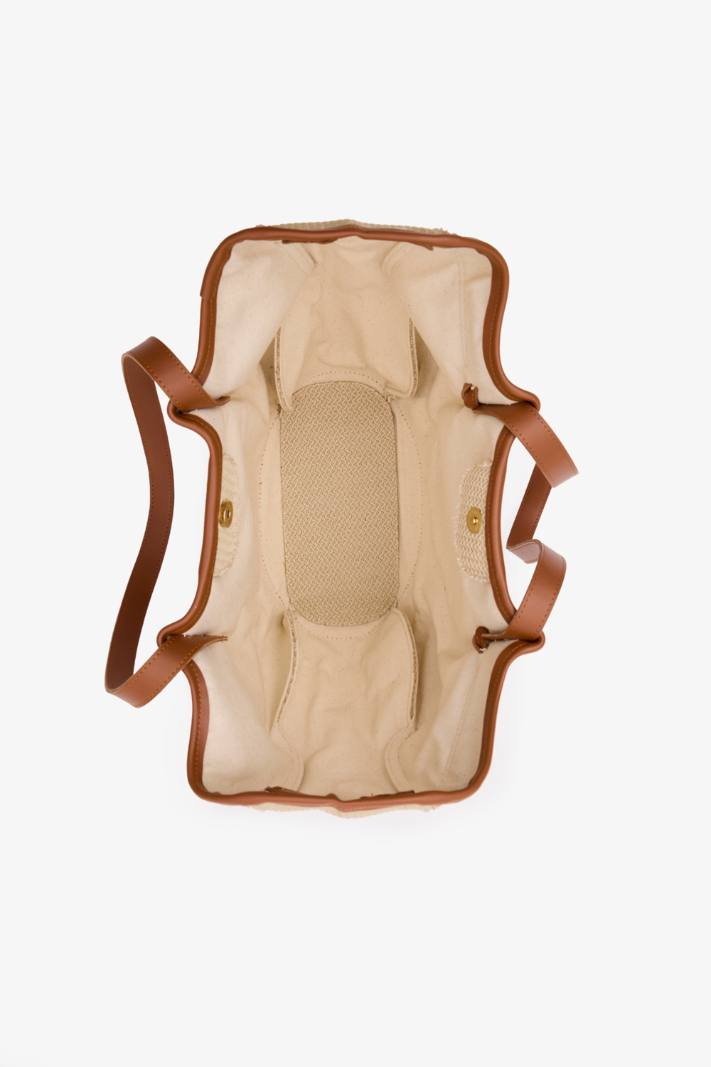 Loventa-Large Tote Bag Bej & Taba Niesha Allure-Omuz Çantası-6-Milagron.com