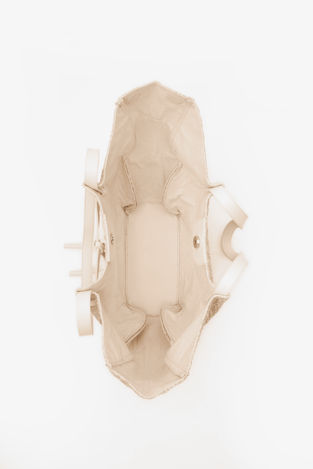 Loventa-Large Tote Bag Hasır & Bej Niesha Allure Mer-Omuz Çantası-5-Milagron.com