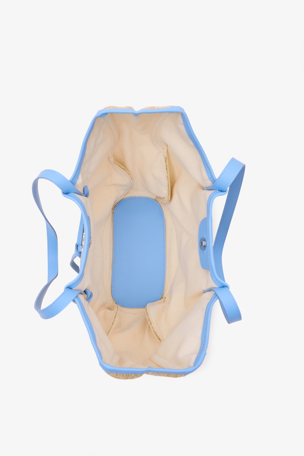 Loventa-Large Tote Bag Hasır & Mavi Niesha Allure Mer-Omuz Çantası-5-Milagron.com