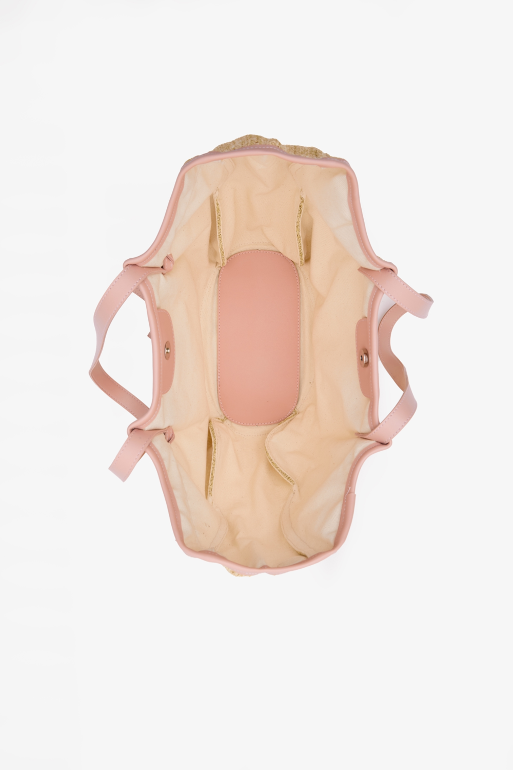 Loventa-Large Tote Bag Hasır & Pembe Niesha Allure Mer-Omuz Çantası-5-Milagron.com