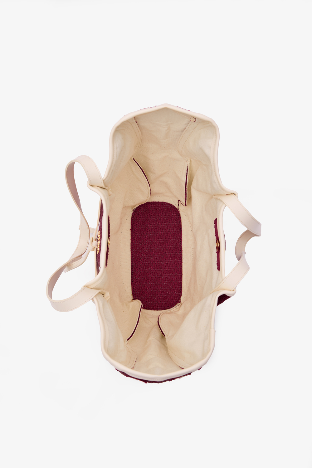 Loventa-Large Tote Bag Kırmızı & Bej Niesha Allure-Omuz Çantası-6-Milagron.com