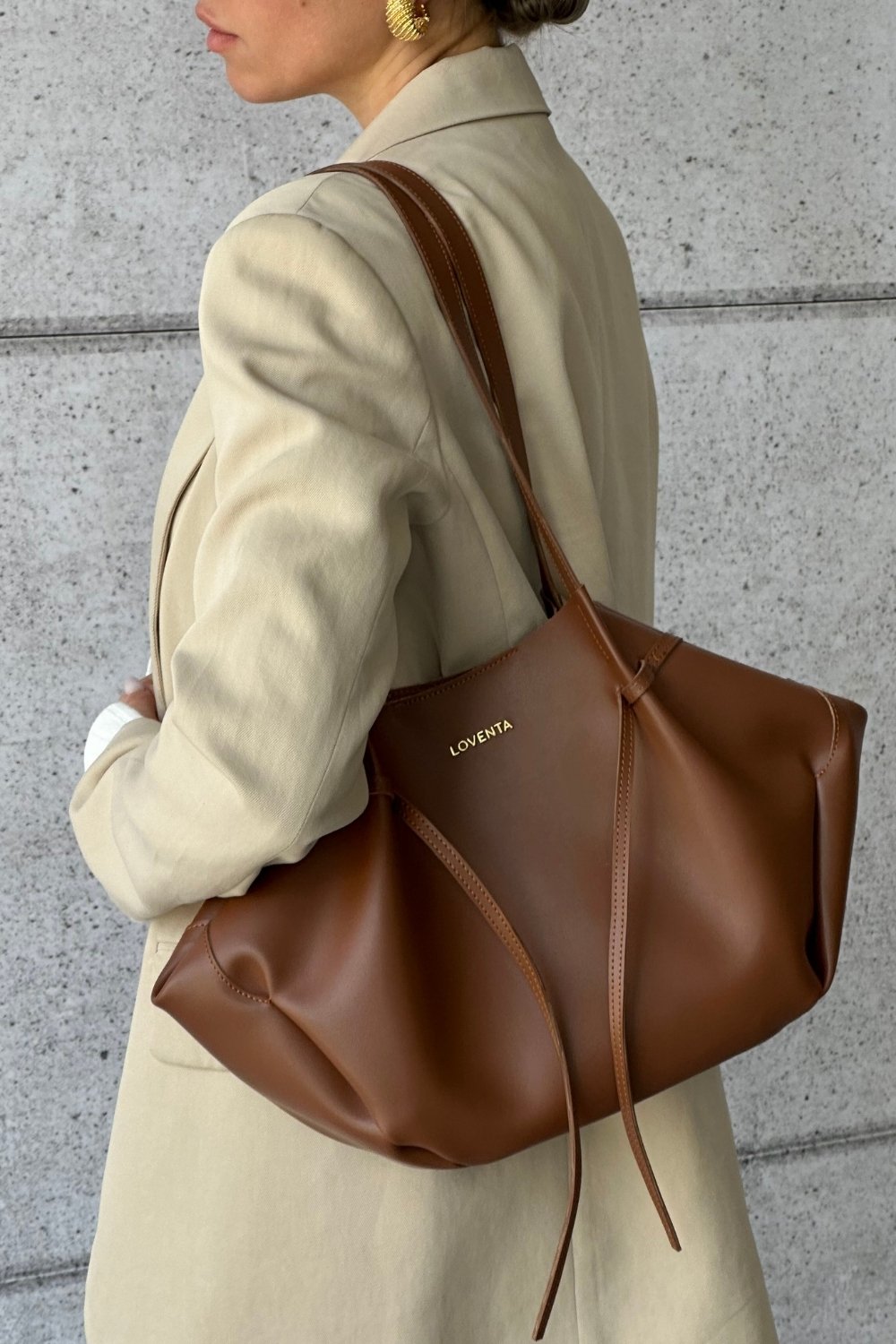 Loventa-Large Tote Bag Taba Niesha-Omuz Çantası-3-Milagron.com