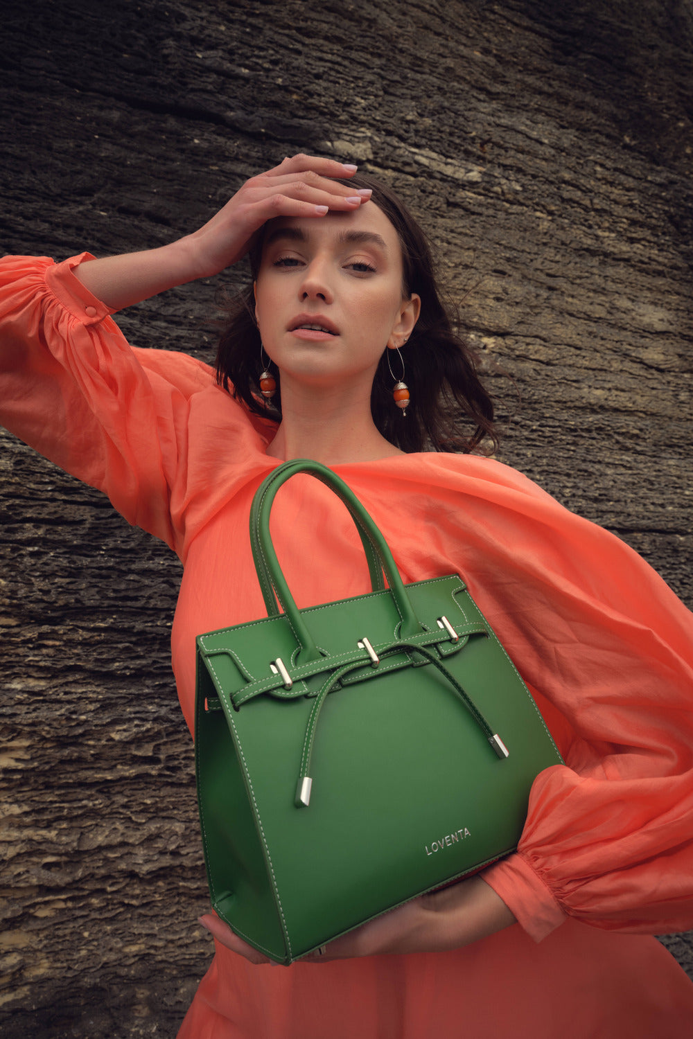 Loventa-Midsize Hand Bag Ciara-El Çantası-2-Milagron.com