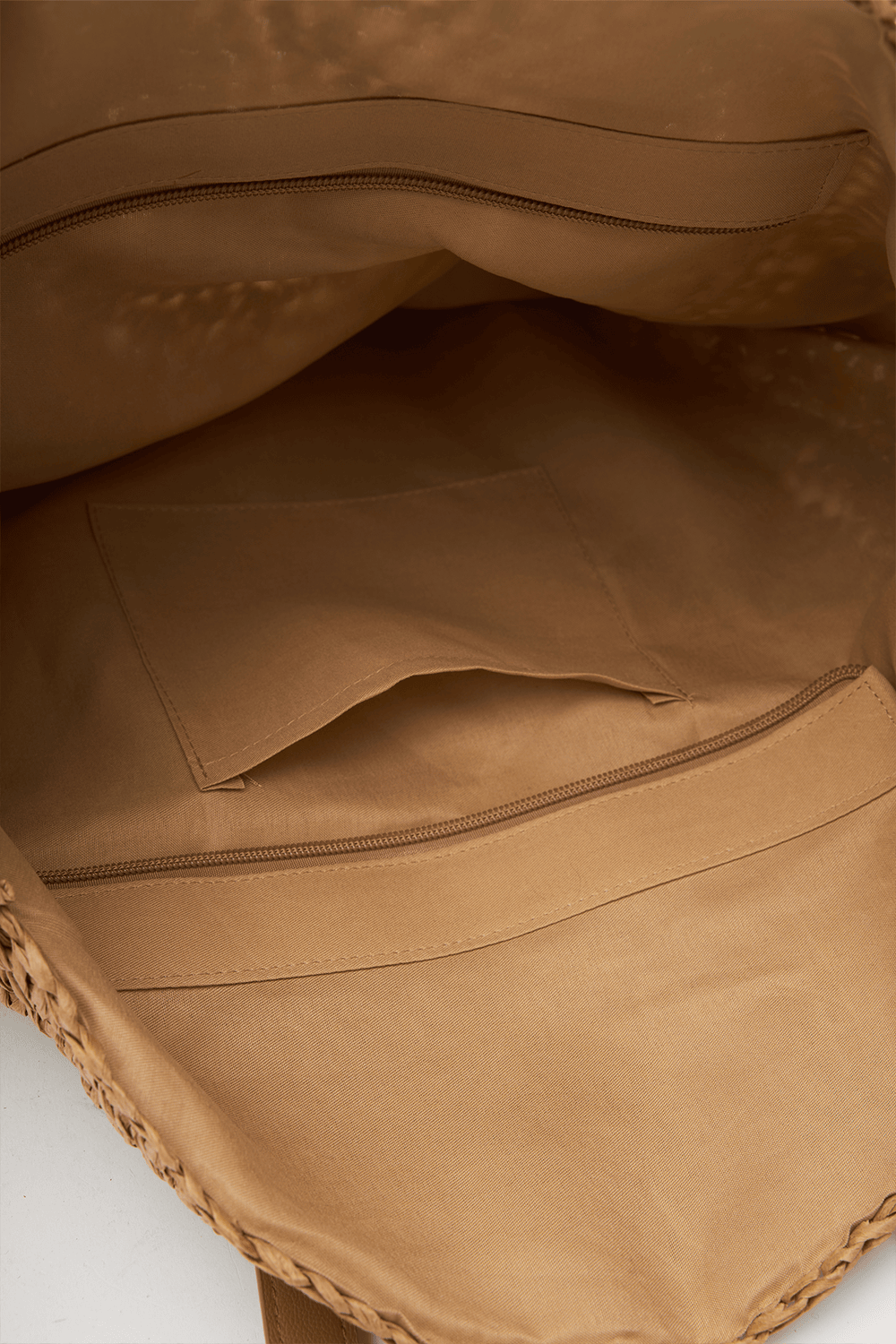 Loventa-Yuvarlak Hasır Çanta Camel Elvana-Omuz Çantası-4-Milagron.com