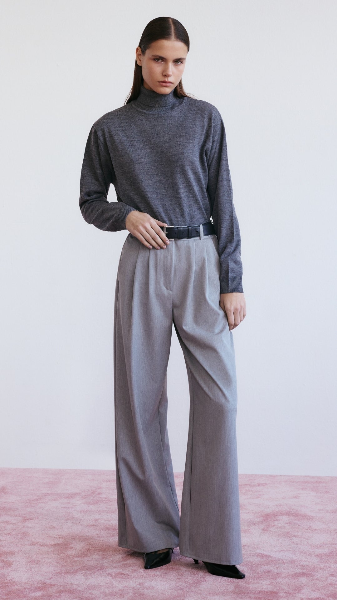 Lucentie-Minn Grey Pants-Kumaş Pantolon-1-Milagron.com