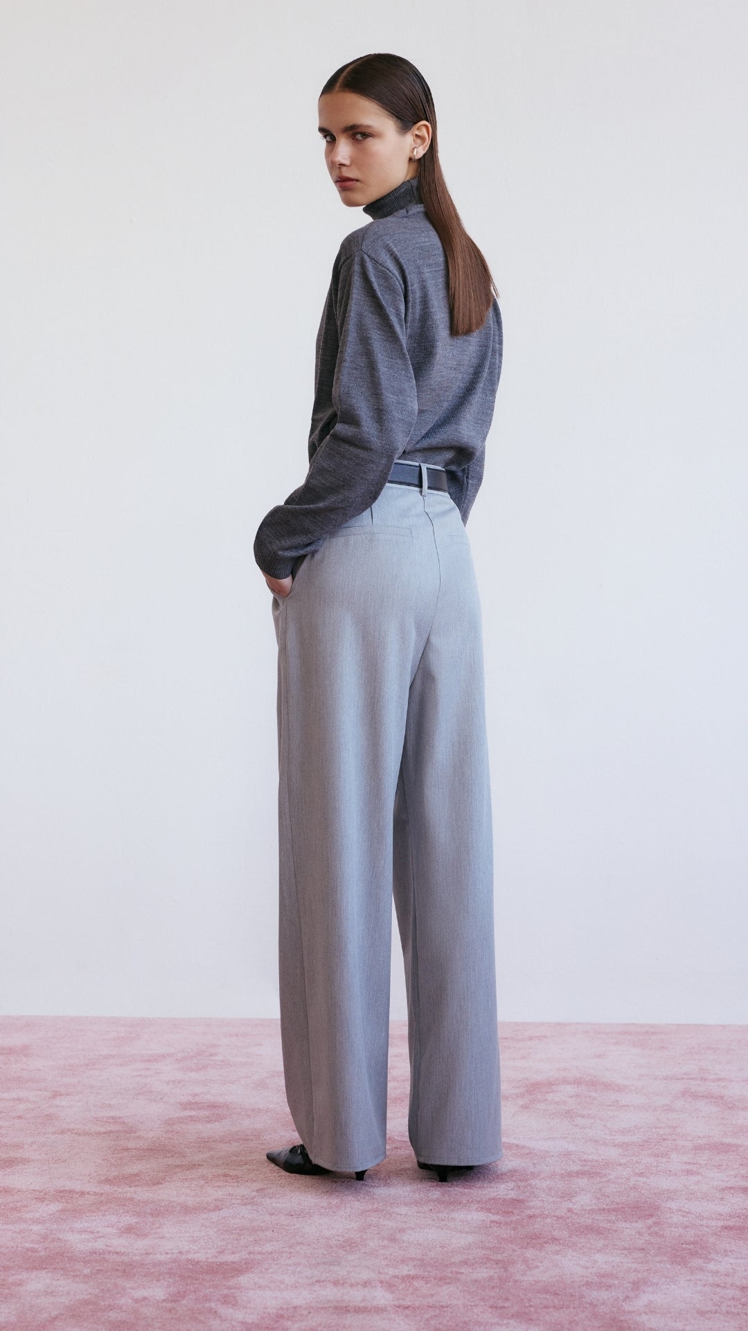 Lucentie-Minn Grey Pants-Kumaş Pantolon-3-Milagron.com