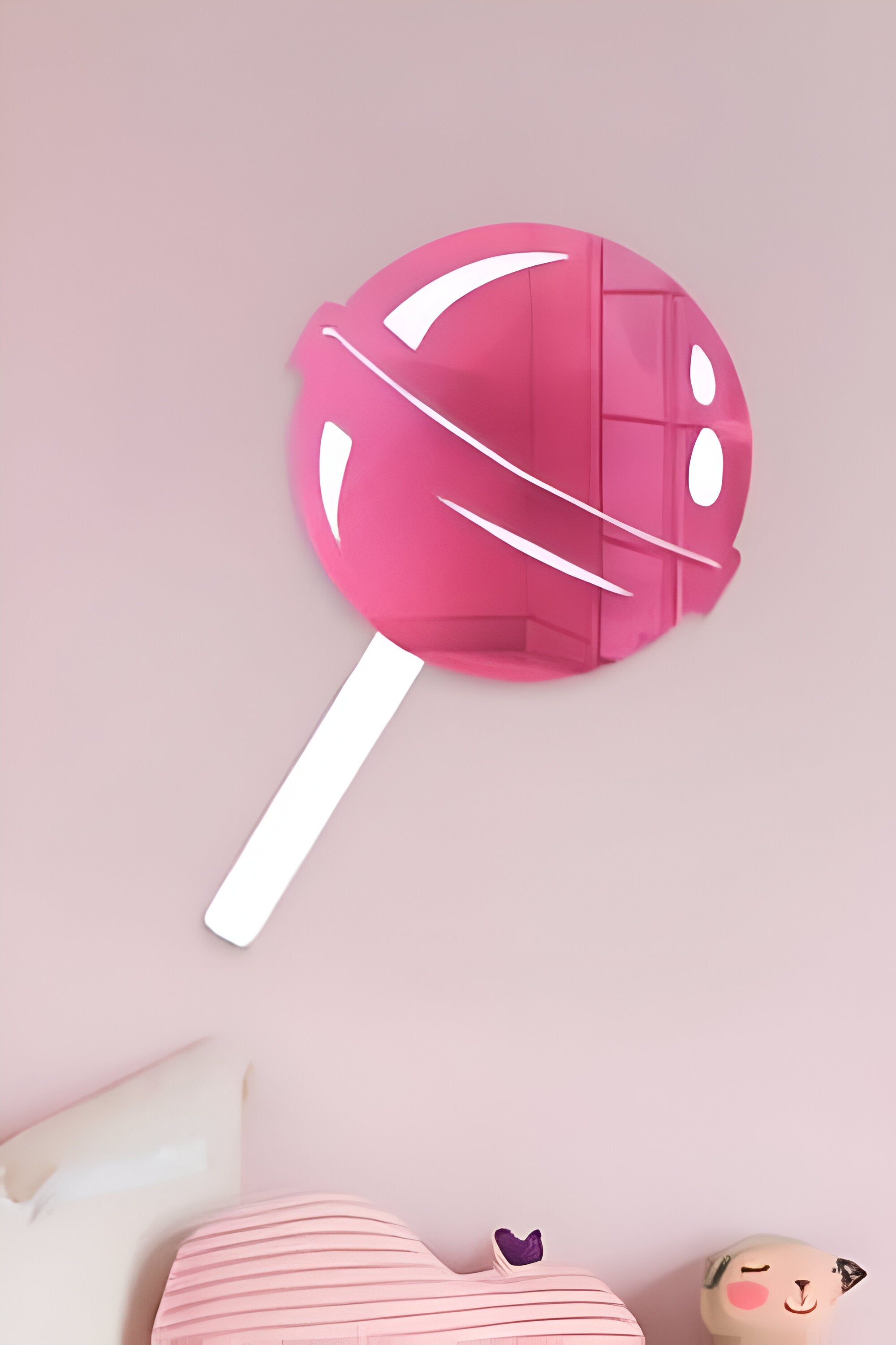 Lujolab.-Aynalı Pleksi Lolipop Duvar Süsü-Duvar Dekorları-1-Milagron.com