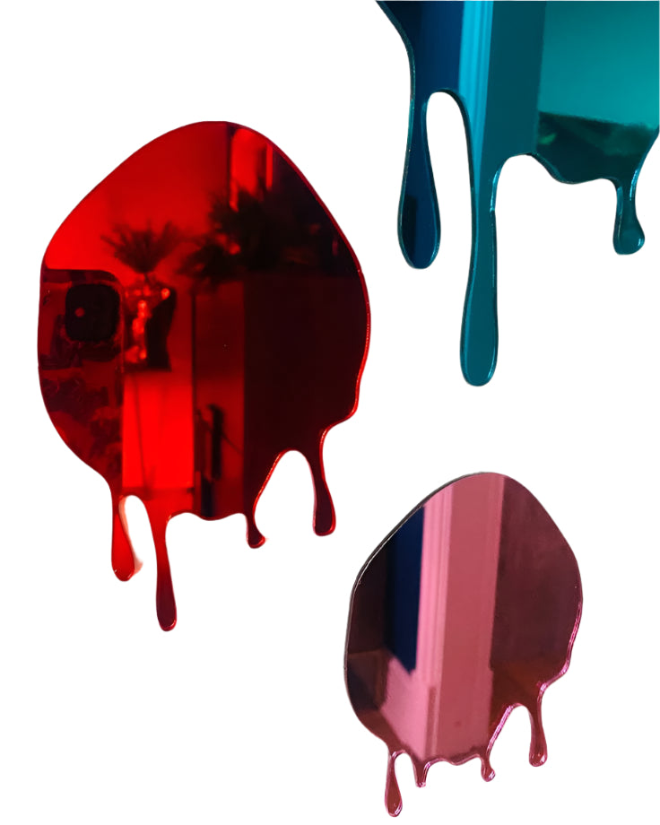 Lujolab.-Aynalı Tasarım Pleksi Duvar Dekorasyonu-Duvar Dekorları-2-Milagron.com