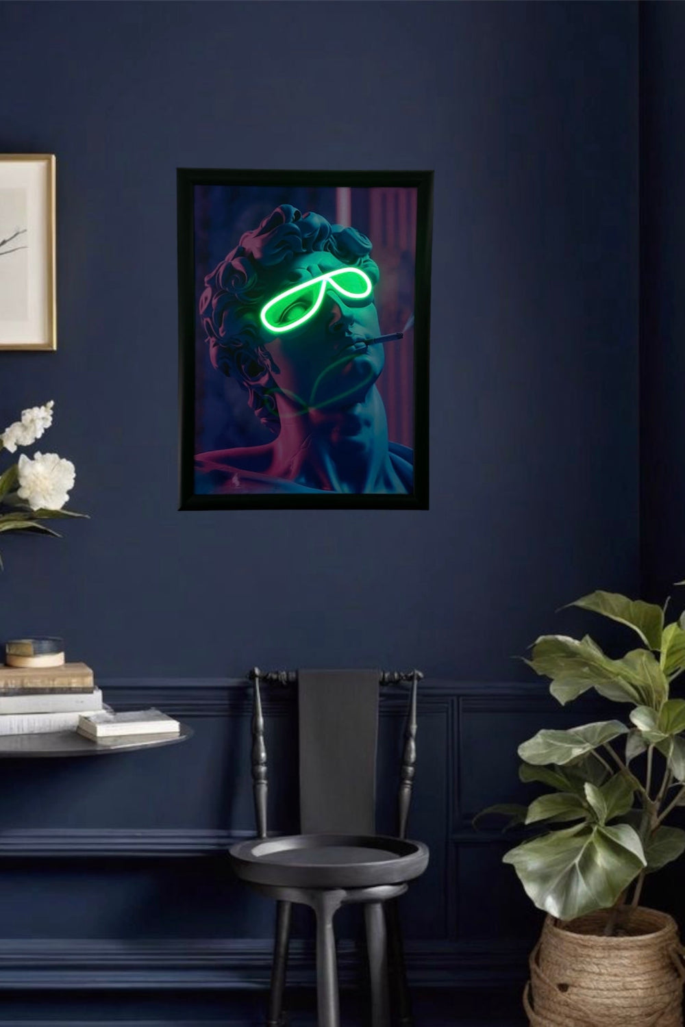 Lujolab.-Modern Sanat Dokunuşu: David Neonlu Duvar Posteri-Duvar Dekorları-1-Milagron.com