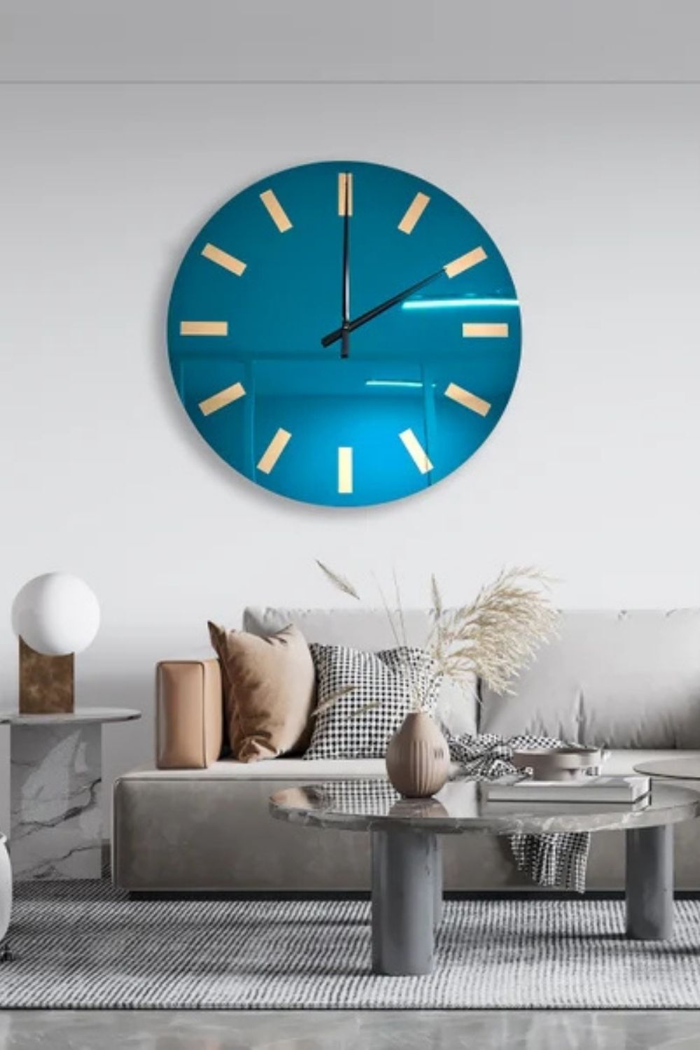 Lujolab.-Pleksi Yuvarlak Duvar Saati-Duvar Saati-1-Milagron.com