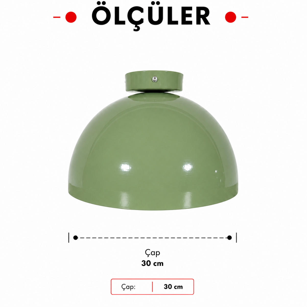 Lumiana-Maui Large Plafonyer – Mint Yeşili-Avize-3-Milagron.com