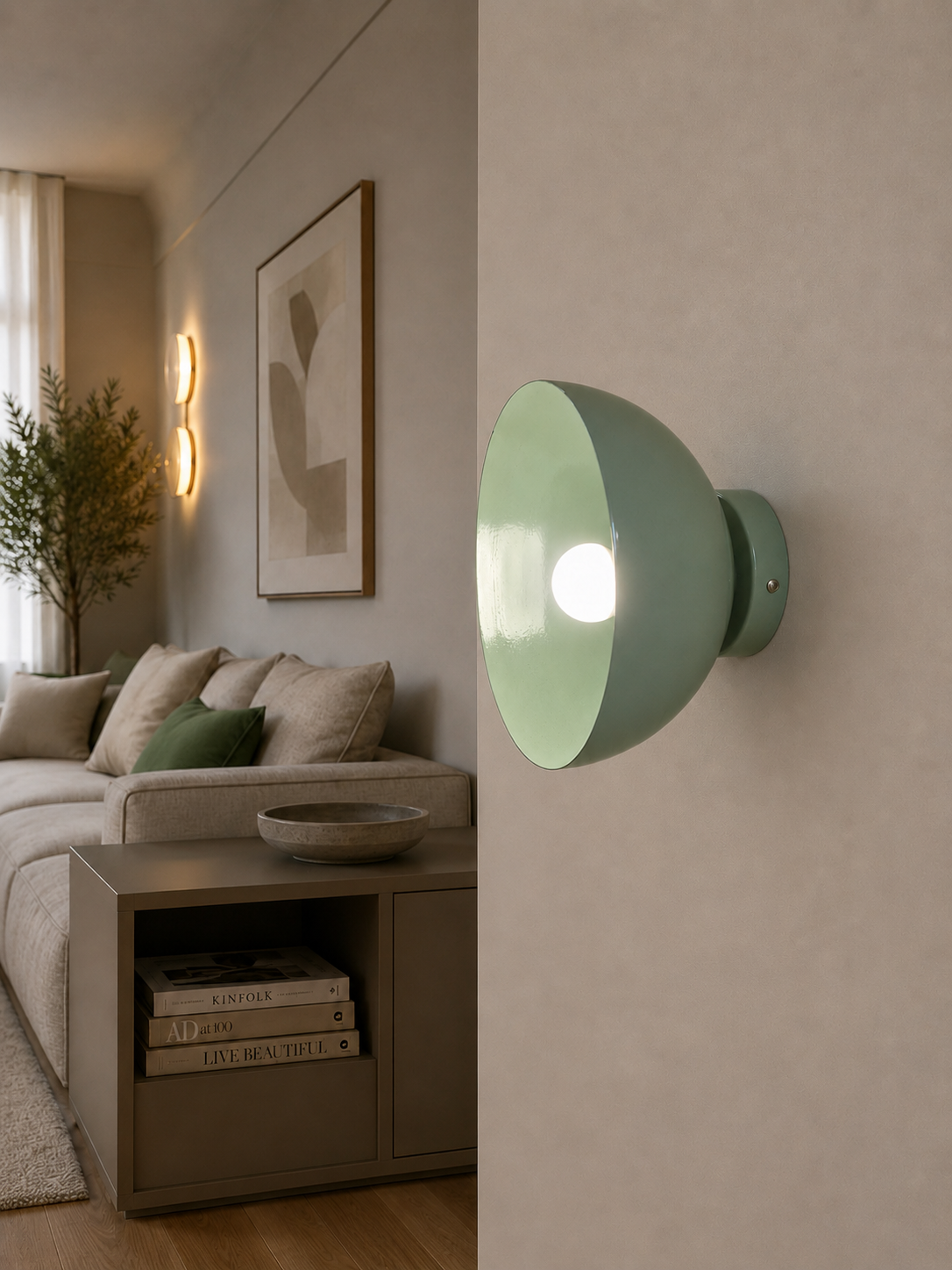 Lumiana-Maui Medium Plafonyer – Mint Yeşili-Avize-2-Milagron.com