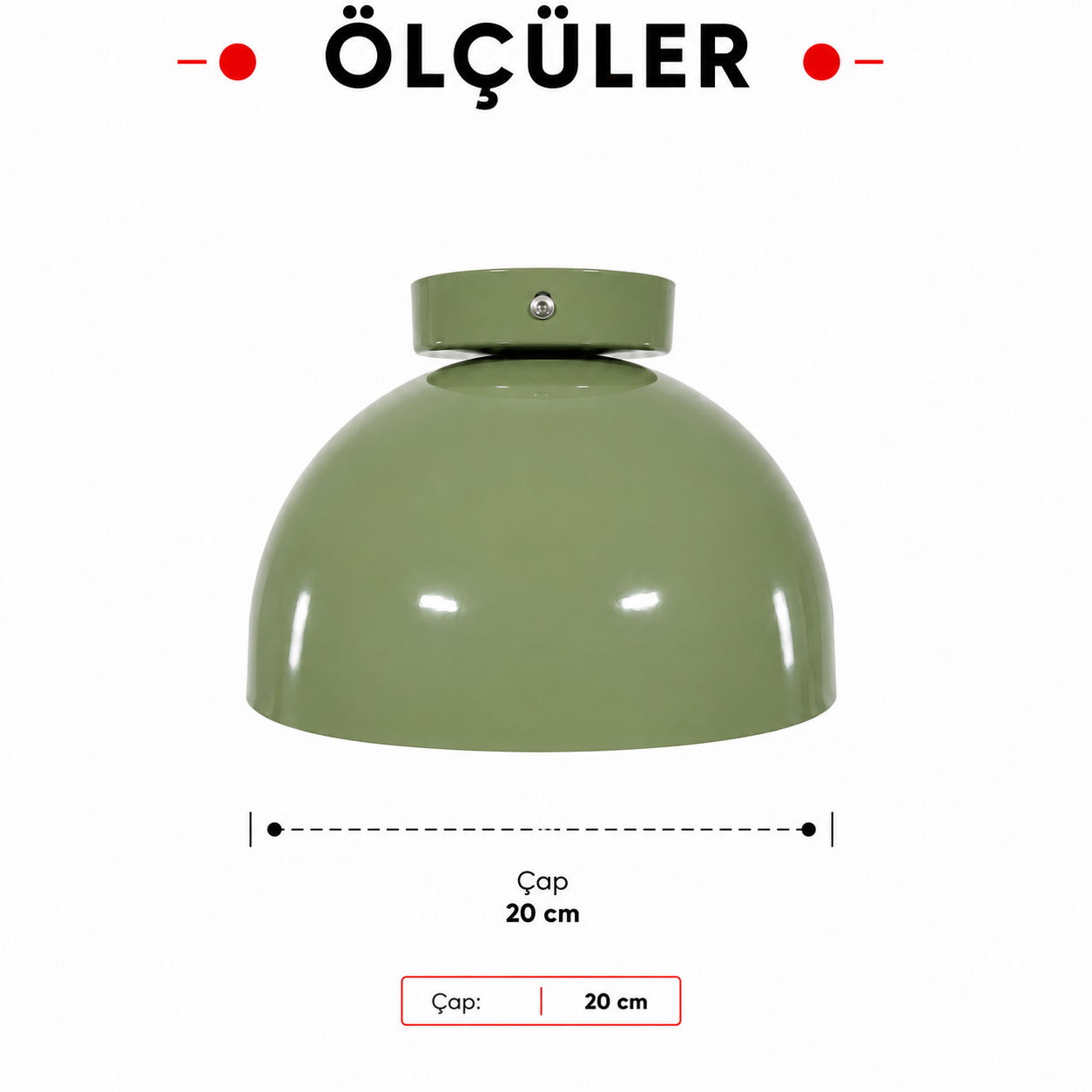 Lumiana-Maui Medium Plafonyer – Mint Yeşili-Avize-4-Milagron.com