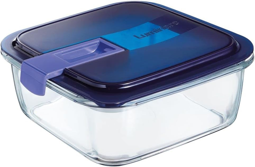 Luminarc Temp Easy Box Kare Vakumlu Saklama Kabı 122 CC Mavi Kapak 003P7421